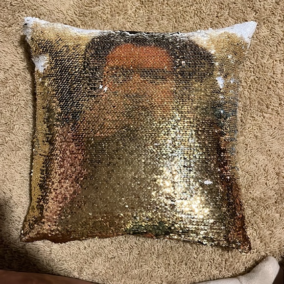 Harry Styles Sequin Pillow - Picture 3 of 4